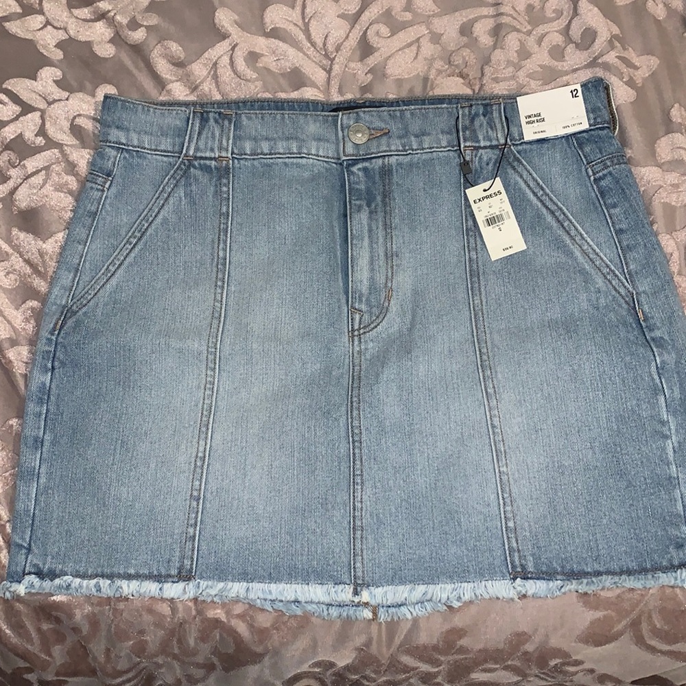 Express denim mini skirt